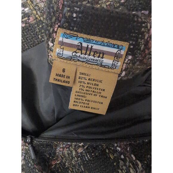 Allen by Allen Swartz tweed knit chic skirt blazer set 6 - Picture 9 of 11